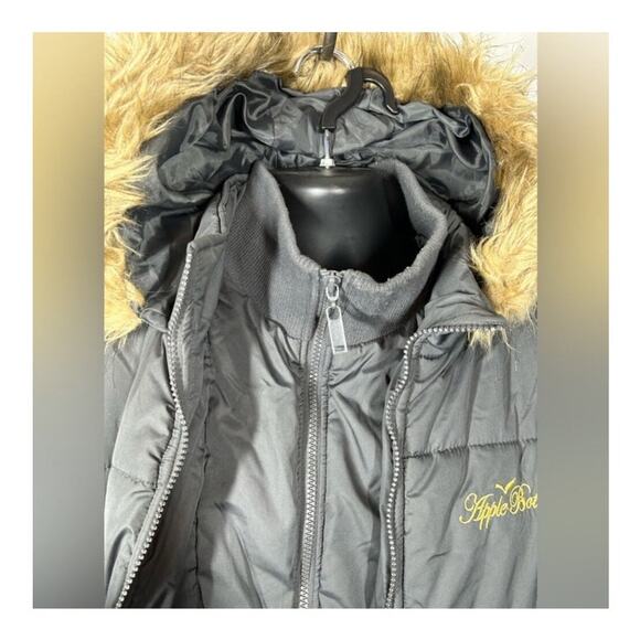 Apple Bottoms Men’s Fur Trim Double Layer Puffer Coat Size 1X Tall Streetwear - Picture 11 of 16